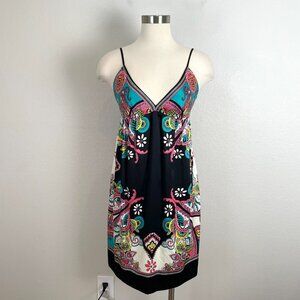 Vintage Y2K ICE Womens 10P Babydoll Dress Adjustable Straps Floral Satin